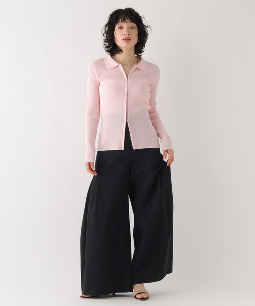 BAYFLOW（ベイフロー）の「[WEB限定]タックバルーンワイドチノパンツ / カーブフレアパンツ（チノパンツ・レディース・ブラック/ベージュ・SMALL/MEDIUM/LARGE）」の10枚目の写真