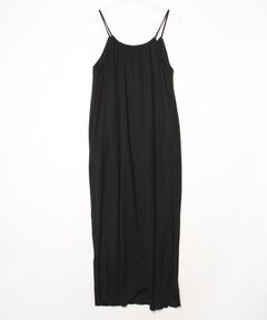 レディース 新品 スリードッツ レーヨンリネンドレス ブラック XS