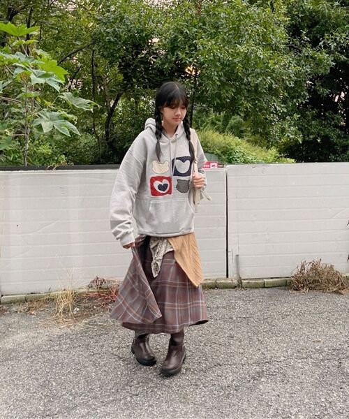 ambler(エムブラー)の「Meow Bear 刺繍フードパーカー AHP1207 (メランジ)(パーカー・レディース・その他・SMALL/LARGE)」の9枚目の写真