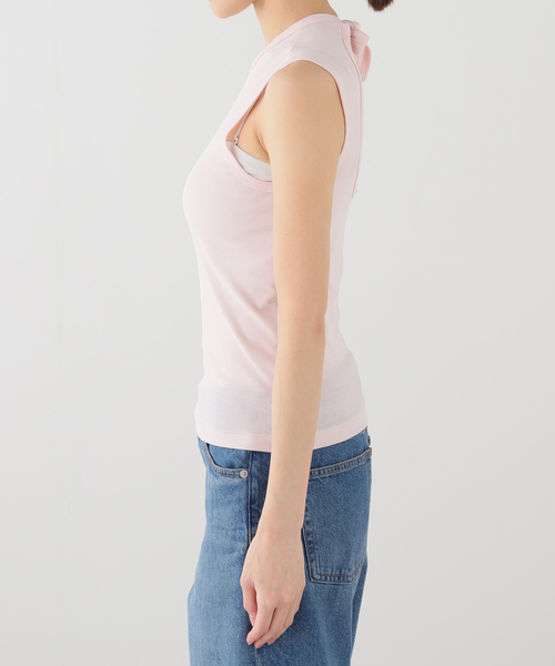 babaco（ババコ）の「babaco/ババコ cotton back tied sleeve tee BA01-CR77（Tシャツ/カットソー・レディース・ピンク・FREE）」の11枚目の写真