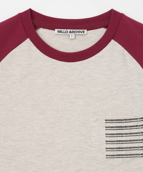 Millo Archive（ミロ アーカイブ）の「ドットプリントポケットラグランTシャツ[バーガンディ]（Tシャツ/カットソー・メンズ・その他・LARGE/X-LARGE/MEDIUM）」の2枚目の写真