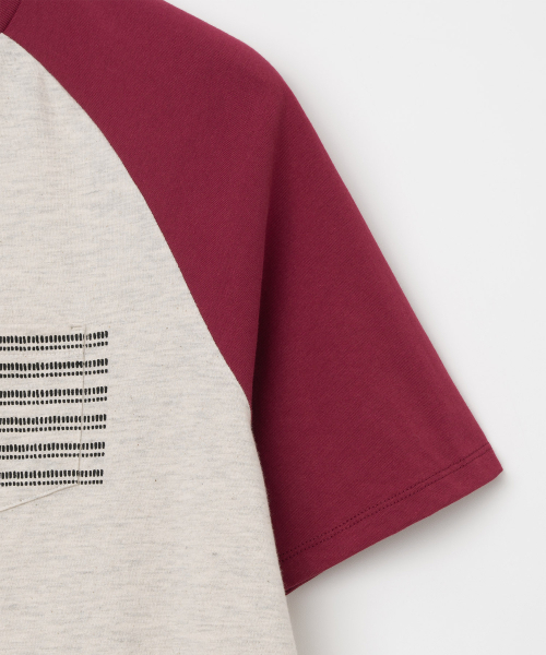 Millo Archive（ミロ アーカイブ）の「ドットプリントポケットラグランTシャツ[バーガンディ]（Tシャツ/カットソー・メンズ・その他・LARGE/X-LARGE/MEDIUM）」の4枚目の写真