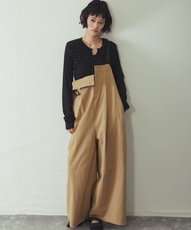 ANOTHER S（アナザーエス）の「綿ツイルアシメサロペット（サロペット/オーバーオール）」
