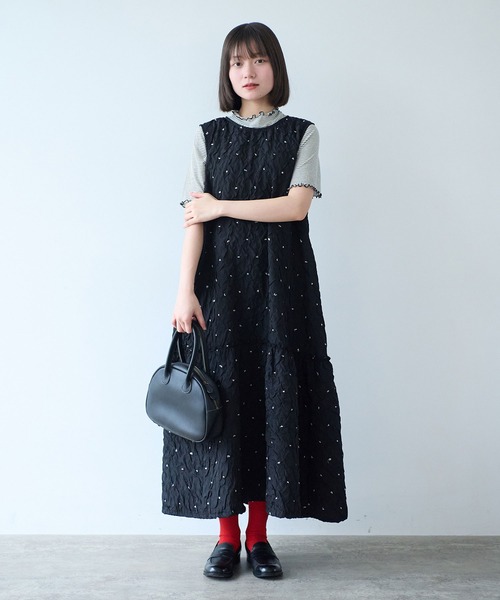 bulle de savon(ビュルデサボン)の「くしゅくしゅ dot ワンピース(ワンピース・レディース・ブラック・FREE)」の12枚目の写真