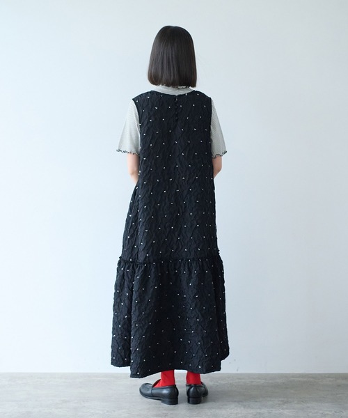 bulle de savon(ビュルデサボン)の「くしゅくしゅ dot ワンピース(ワンピース・レディース・ブラック・FREE)」の5枚目の写真