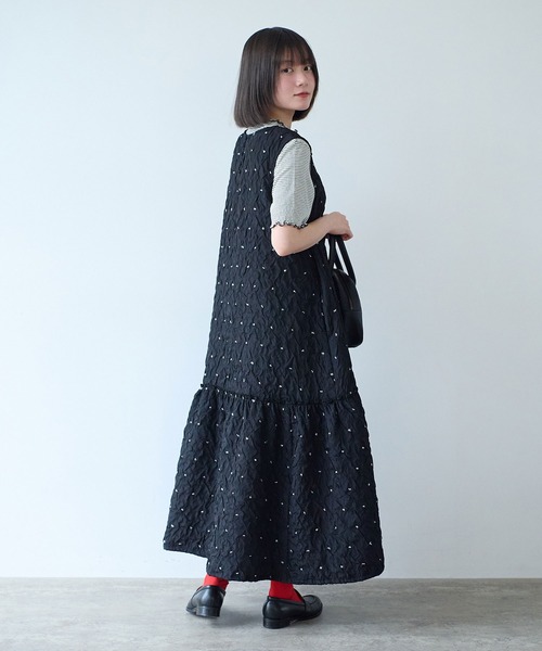 bulle de savon(ビュルデサボン)の「くしゅくしゅ dot ワンピース(ワンピース・レディース・ブラック・FREE)」の17枚目の写真