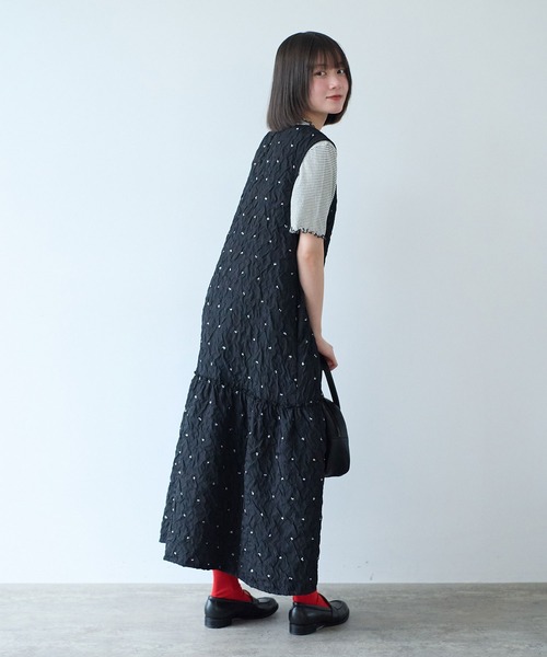 bulle de savon(ビュルデサボン)の「くしゅくしゅ dot ワンピース(ワンピース・レディース・ブラック・FREE)」の18枚目の写真