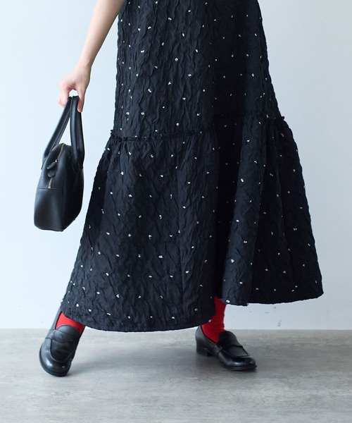 bulle de savon(ビュルデサボン)の「くしゅくしゅ dot ワンピース(ワンピース・レディース・ブラック・FREE)」の10枚目の写真
