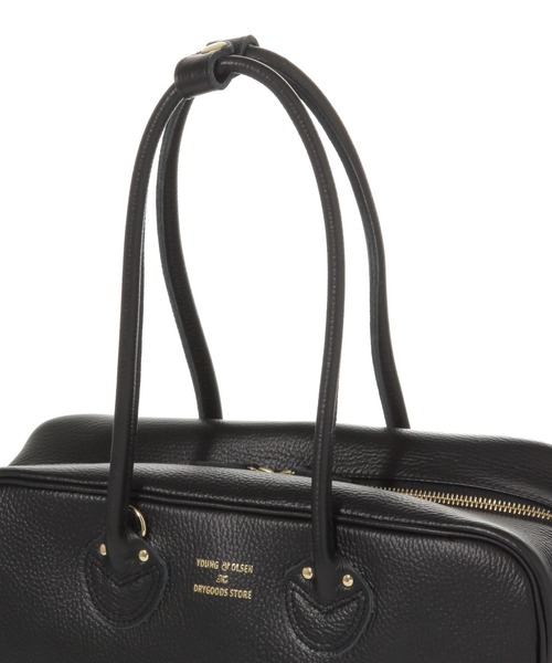 YOUNG&OLSEN The DRYGOODS STORE（ヤングアンドオルセン）の「【YOUNG＆OLSEN】LEATHER STUDENT M（ボストンバッグ・レディース・ブラック・FREE）」の8枚目の写真