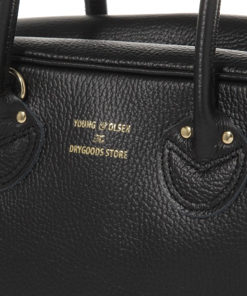 YOUNG&OLSEN The DRYGOODS STORE（ヤングアンドオルセン）の「【YOUNG＆OLSEN】LEATHER STUDENT M（ボストンバッグ・レディース・ブラック・FREE）」の9枚目の写真