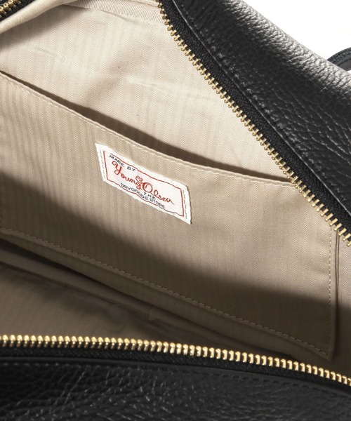 YOUNG&OLSEN The DRYGOODS STORE（ヤングアンドオルセン）の「【YOUNG＆OLSEN】LEATHER STUDENT M（ボストンバッグ・レディース・ブラック・FREE）」の2枚目の写真