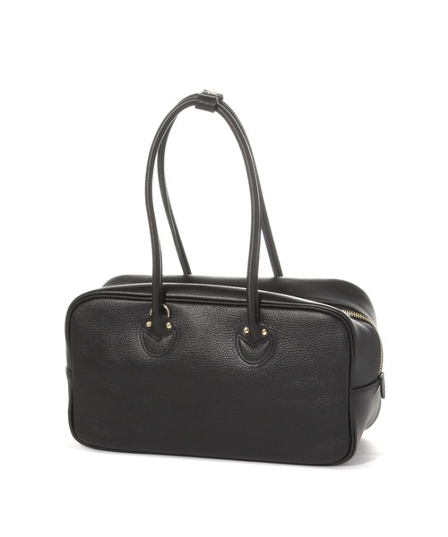 YOUNG&OLSEN The DRYGOODS STORE（ヤングアンドオルセン）の「【YOUNG＆OLSEN】LEATHER STUDENT M（ボストンバッグ・レディース・ブラック・FREE）」の6枚目の写真