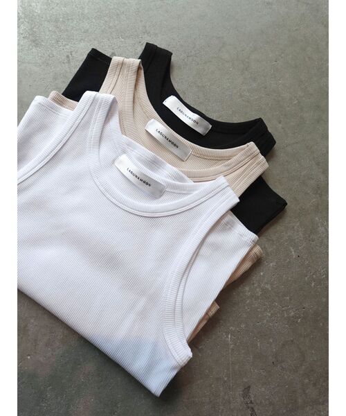 LAGUNAMOON（ラグナムーン）の「アメスリタンクトップ（タンクトップ・レディース・ブラック/ホワイト/ベージュ・FREE）」の5枚目の写真