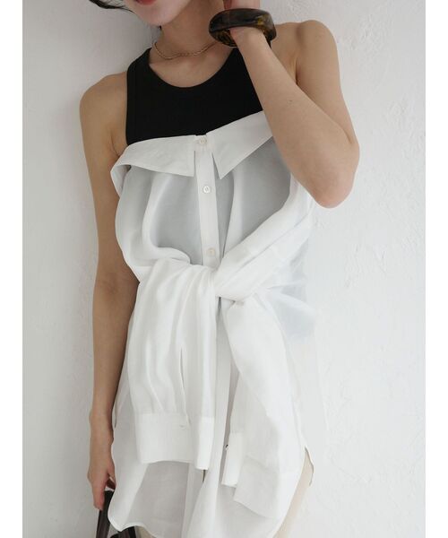 LAGUNAMOON（ラグナムーン）の「アメスリタンクトップ（タンクトップ・レディース・ブラック/ホワイト/ベージュ・FREE）」の8枚目の写真