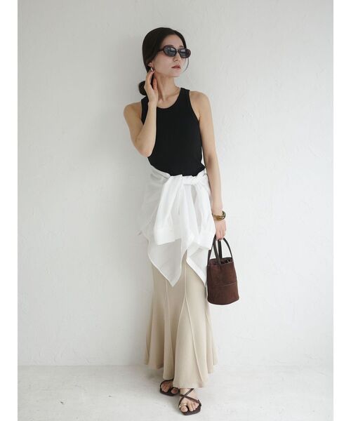 LAGUNAMOON（ラグナムーン）の「アメスリタンクトップ（タンクトップ・レディース・ブラック/ホワイト/ベージュ・FREE）」の12枚目の写真