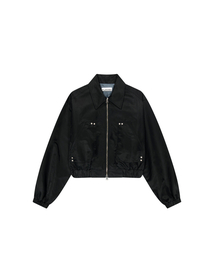 TUOMIO（トゥオミオ）の「RUFFLE BOMBER JACKET [BLACK]（MA-1）」