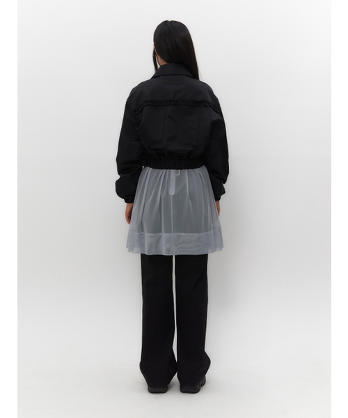 TUOMIO（トゥオミオ）の「RUFFLE BOMBER JACKET [BLACK]（ブルゾン・レディース・その他・1/2）」の4枚目の写真