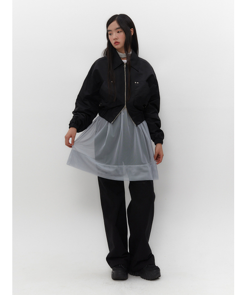 TUOMIO（トゥオミオ）の「RUFFLE BOMBER JACKET [BLACK]（ブルゾン・レディース・その他・1/2）」の2枚目の写真