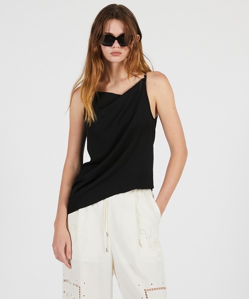 PRANK PROJECT(プランクプロジェクト)の「【2026Summer Pre-Order】ドレープキャミ / Drape Cami(キャミソール・レディース・ネイビー/ブラック・FREE)」の5枚目の写真