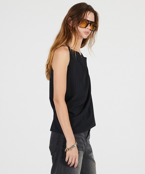 PRANK PROJECT(プランクプロジェクト)の「【2026Summer Pre-Order】ドレープキャミ / Drape Cami(キャミソール・レディース・ネイビー/ブラック・FREE)」の13枚目の写真