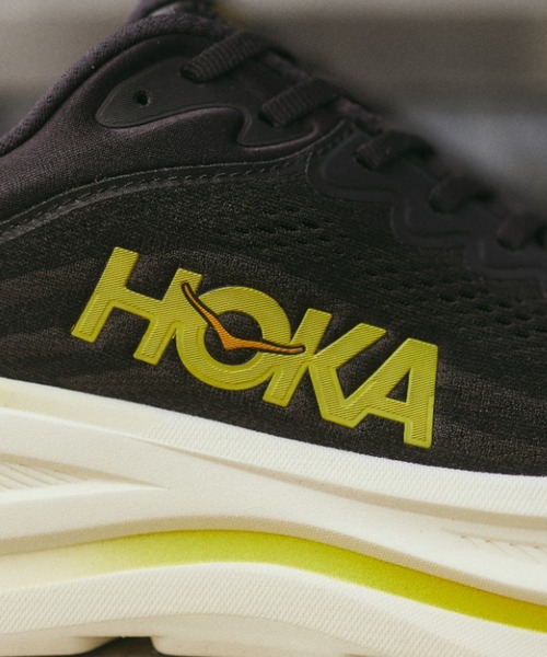 HOKA(ホカ)の「BONDI 9 1162011-CWG(スニーカー・メンズ・ブラック・27.5cm/27.0cm/26.5cm/26.0cm/25.5cm/25.0cm/30.0cm/29.0cm/28.5cm/28.0cm)」の5枚目の写真