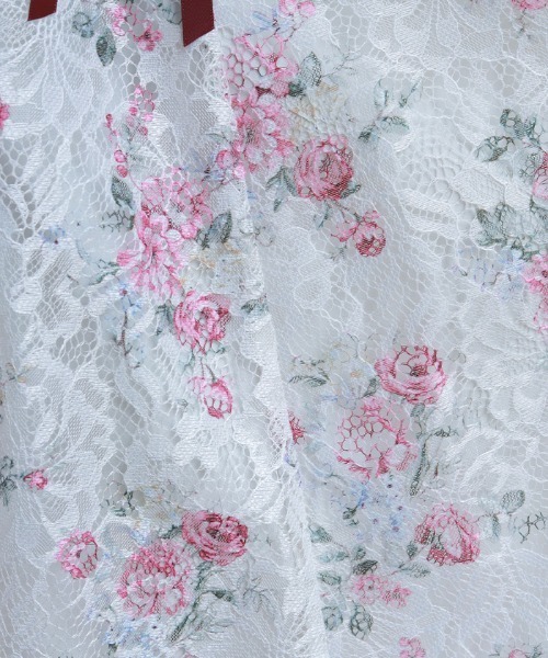 axes femme（アクシーズファム）の「レース×ブーケスカート（スカート・レディース・キナリ/サックスブルー・FREE）」の9枚目の写真