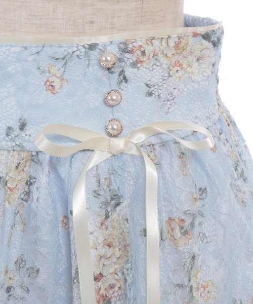 axes femme（アクシーズファム）の「レース×ブーケスカート（スカート・レディース・キナリ/サックスブルー・FREE）」の14枚目の写真