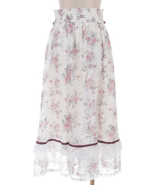 axes femme（アクシーズファム）の「レース×ブーケスカート（スカート・レディース・キナリ/サックスブルー・FREE）」の21枚目の写真