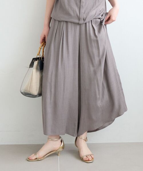 le.coeur blanc(ルクールブラン)の「リネンライクワイドパンツ(その他パンツ・レディース・ライトグリーン/チャコールグレー/モカ・38)」の1枚目の写真