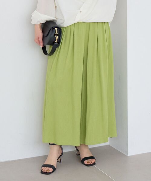 le.coeur blanc(ルクールブラン)の「リネンライクワイドパンツ(その他パンツ・レディース・ライトグリーン/チャコールグレー/モカ・38)」の6枚目の写真