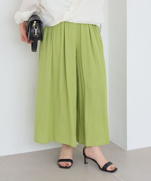 le.coeur blanc(ルクールブラン)の「リネンライクワイドパンツ(その他パンツ・レディース・ライトグリーン/チャコールグレー/モカ・38)」の7枚目の写真