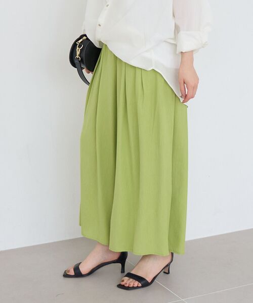 le.coeur blanc(ルクールブラン)の「リネンライクワイドパンツ(その他パンツ・レディース・ライトグリーン/チャコールグレー/モカ・38)」の8枚目の写真