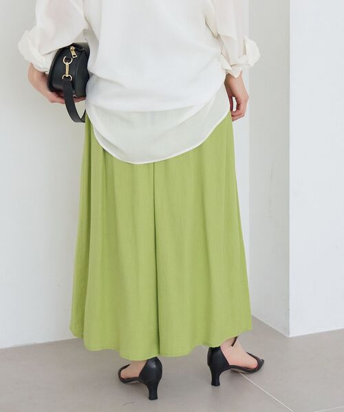 le.coeur blanc(ルクールブラン)の「リネンライクワイドパンツ(その他パンツ・レディース・ライトグリーン/チャコールグレー/モカ・38)」の9枚目の写真