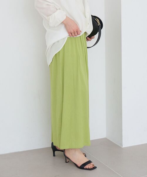 le.coeur blanc(ルクールブラン)の「リネンライクワイドパンツ(その他パンツ・レディース・ライトグリーン/チャコールグレー/モカ・38)」の10枚目の写真