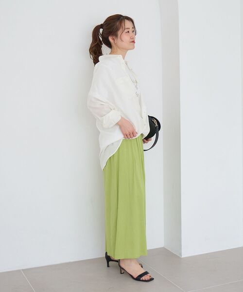 le.coeur blanc(ルクールブラン)の「リネンライクワイドパンツ(その他パンツ・レディース・ライトグリーン/チャコールグレー/モカ・38)」の15枚目の写真