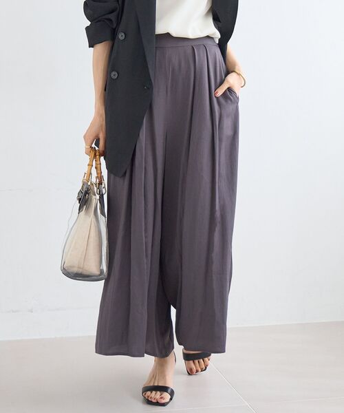 le.coeur blanc(ルクールブラン)の「リネンライクワイドパンツ(その他パンツ・レディース・ライトグリーン/チャコールグレー/モカ・38)」の20枚目の写真
