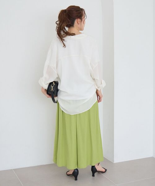 le.coeur blanc(ルクールブラン)の「リネンライクワイドパンツ(その他パンツ・レディース・ライトグリーン/チャコールグレー/モカ/アイボリー・38)」の17枚目の写真