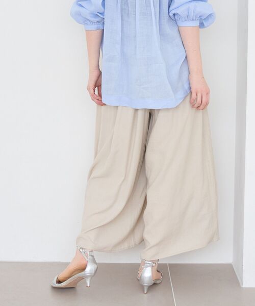 le.coeur blanc(ルクールブラン)の「リネンライクワイドパンツ(その他パンツ・レディース・ライトグリーン/チャコールグレー/モカ/アイボリー・38)」の7枚目の写真