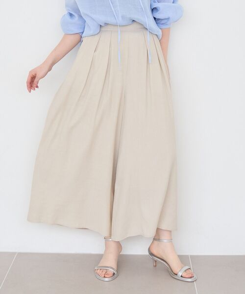 le.coeur blanc(ルクールブラン)の「リネンライクワイドパンツ(その他パンツ・レディース・ライトグリーン/チャコールグレー/モカ/アイボリー・38)」の9枚目の写真