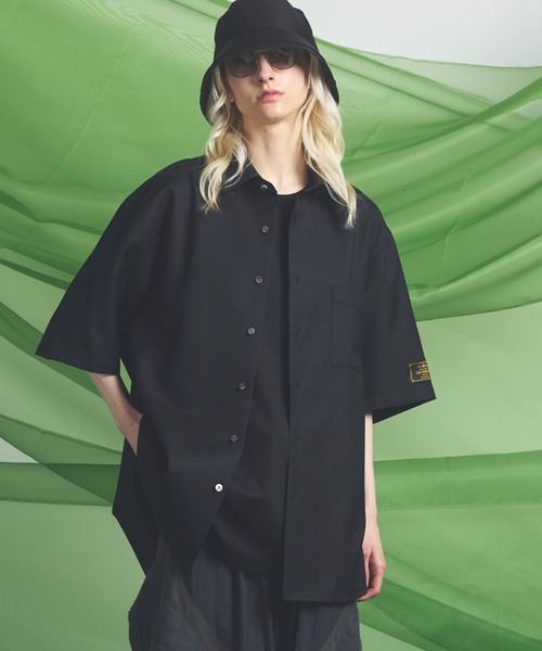 UNISEX》4 Colors Chambray Washable Wool Prime-Over Short Sleeve