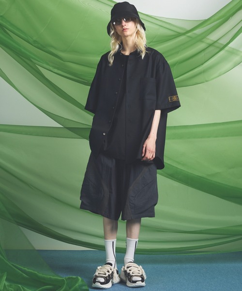 UNISEX 4‑цветная шамбре моющаяся шерсть Prime‑Over короткий рукав — MAISON SPECIAL (подходит для сет‑апа)