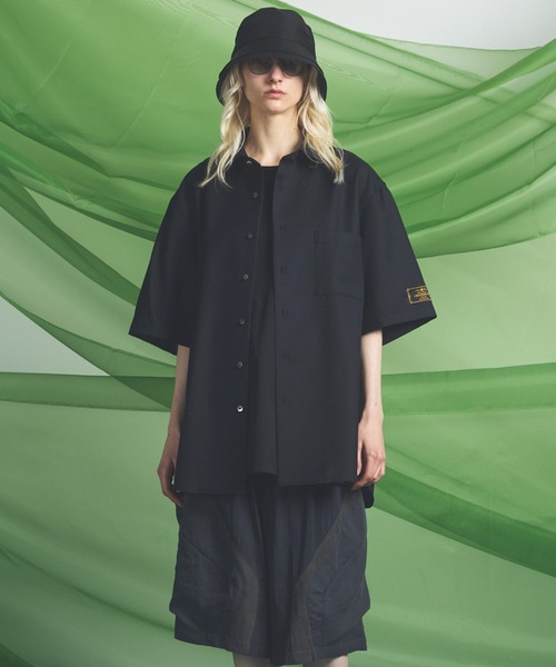 UNISEX》4 Colors Chambray Washable Wool Prime-Over Short Sleeve