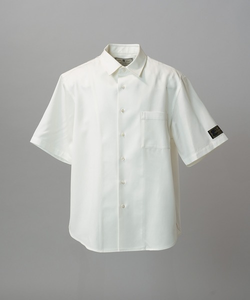MAISON SPECIAL（メゾンスペシャル）の「《UNISEX》4 Colors Chambray Washable Wool Prime-Over Short Sleeve Shirt/4色シャンブレーウォッシャブルウールプライムオーバーショートスリーブシャツ【MAISON SPECIAL/メゾンスペシャル】■セットアップ対応■（シャツ/ブラウス・メンズ・チャコールグレー/グレー/ブラック/ホワイト/ダークブルー・2/1/0）」の21枚目の写真