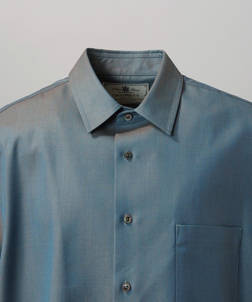 UNISEX》4 Colors Chambray Washable Wool Prime-Over Short Sleeve