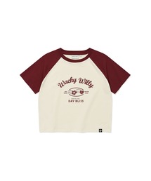 WOMEN'S GRAPHIC COLOR SCHEME LEGLANE CROPPED SHORT SLEEVE T-SHIRT