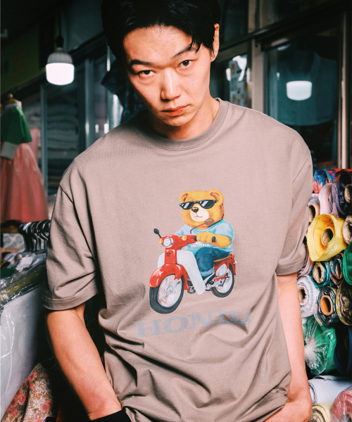 PHYPS MOTORCYCLE(フィップスモーターサイクル)の「Honda Bear T-Shirt Brown(Tシャツ/カットソー・レディース・その他・SMALL/MEDIUM/LARGE/X-LARGE)」の1枚目の写真
