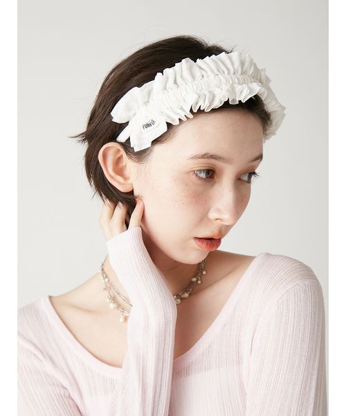 FURFUR（ファーファー）の「レースコンビバレリーナカチューシャ（カチューシャ・レディース・ブラック/ホワイト・F）」の3枚目の写真