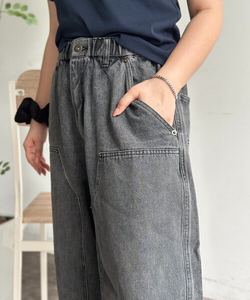 CPCM（シーピーシーエム）の「ダブルニーバレルデニム（デニムパンツ・メンズ・ブラック/サックスブルー/アイボリー・X-LARGE/SMALL/MEDIUM/LARGE）」の16枚目の写真