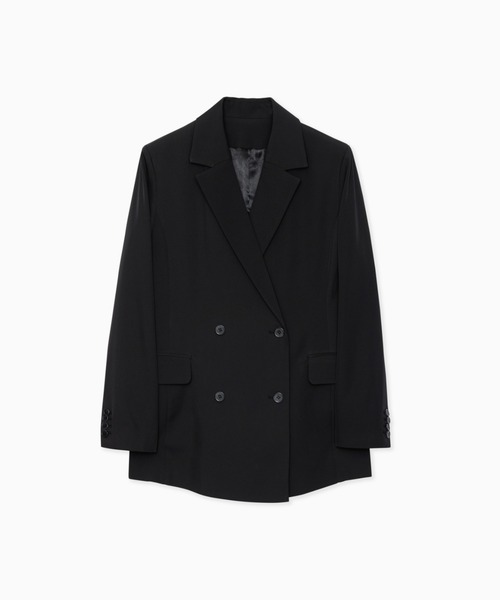 et.UNiVER（エトユニベール）の「Modern Tailored Jacket（テーラードジャケット・レディース・グレイッシュベージュ/ブラック・FREE）」の3枚目の写真