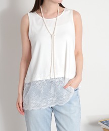 cepo（セポ）の「〈レイヤードコーデに最適♪〉スソレースタンクトップ（タンクトップ）」